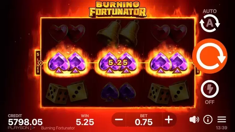 Burning Fortunator slot screenshot 2
