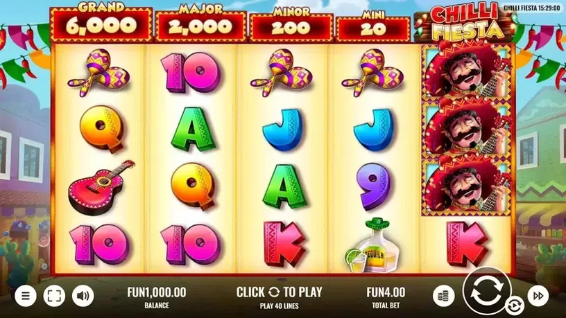 Chilli Fiesta slot screenshot 1
