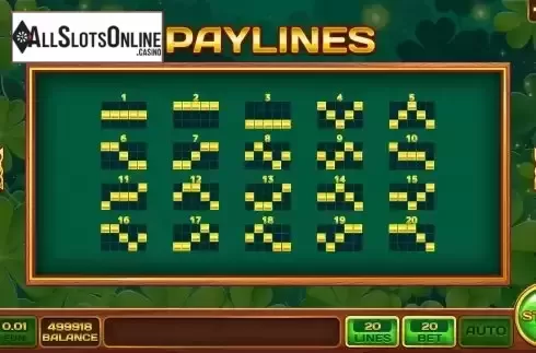 Paylines screen