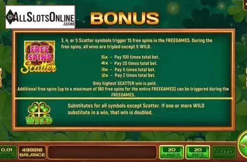 Features screen