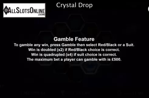 Paytable 4. Crystal Drop from Cozy