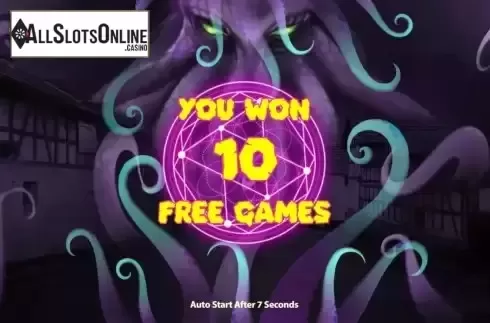 Free Spins screen