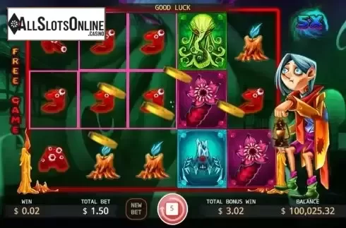 Free Spins screen