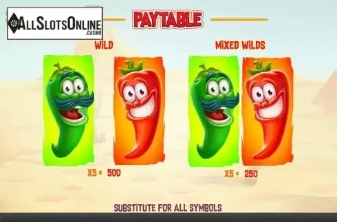 Paytable . Double Chilli from Skywind Group