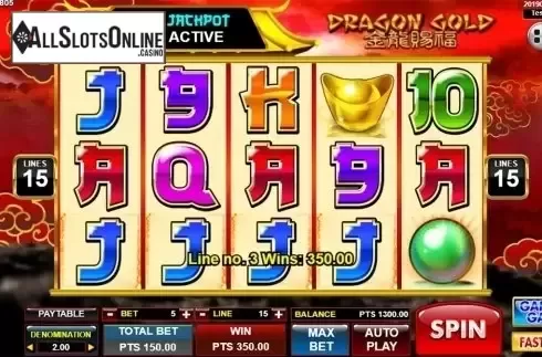 Win screen 3. Dragon Gold from Spadegaming