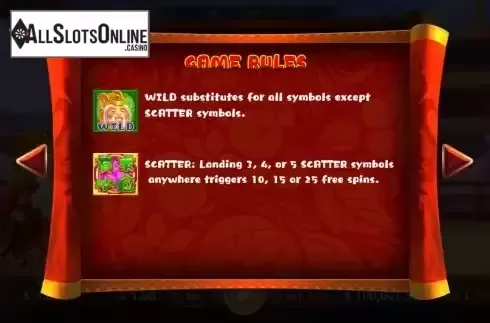 Special symbols screen
