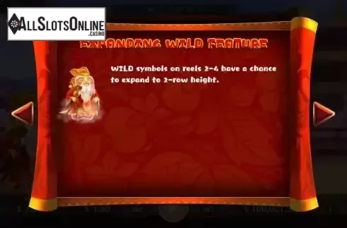 Expanding wild feature screen