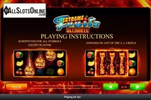 Features. Extreme Fruits Ultimate from Playtech