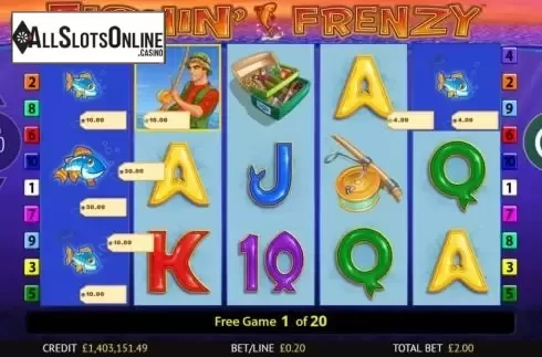 Free Spins screen