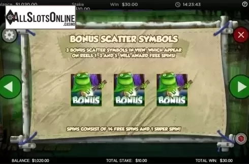 Scatter. Frog of Fortune from CORE Gaming