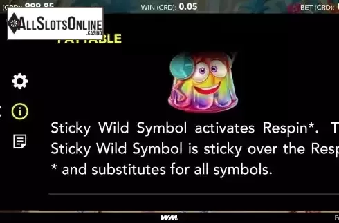 Sticky wild screen