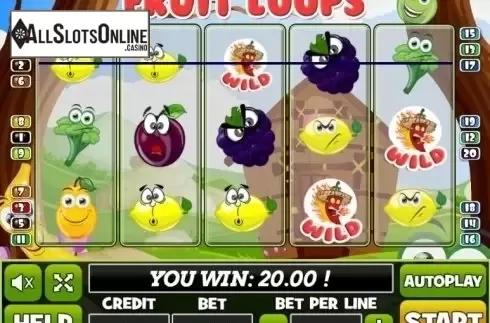 Win Screen. Fruit Loops from PlayPearls
