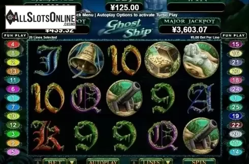 Reel Screen. Ghost Ship from RTG