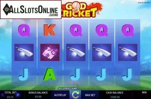 Reel Screen. God of Cricket from ReelFeel Gaming