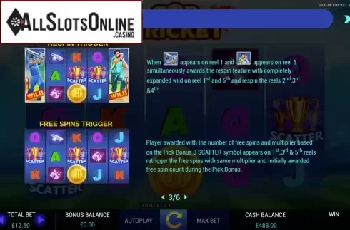 Features. God of Cricket from ReelFeel Gaming