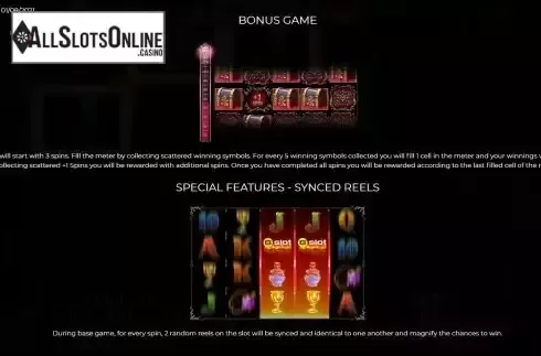 Bonus Game screen