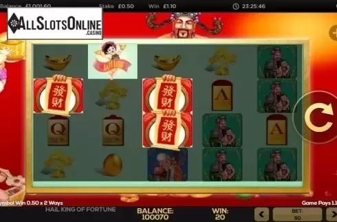 Win Screen 2. Hail King of Fortune from High 5 Games
