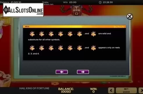 Game Rules 5. Hail King of Fortune from High 5 Games