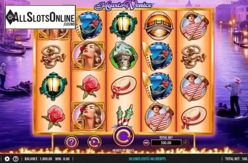 Reel Screen. Hearts of Venice from WMS