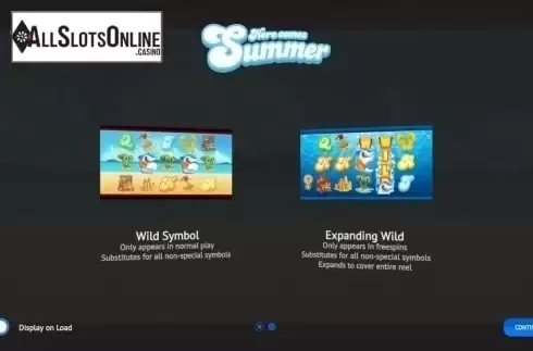 Start Screen. Here Comes Summer from 1X2gaming