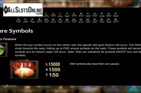 Paylines. High Noon from Nucleus Gaming