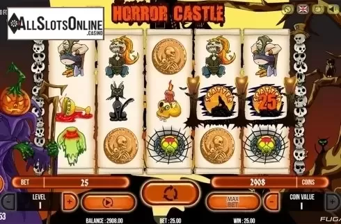 Scatter win screen. Horror Castle from Fugaso