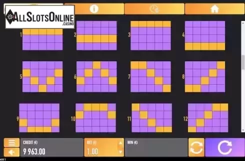 Pay Lines screen