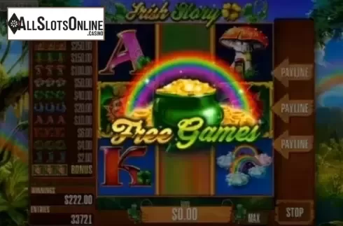 Win screen . Irish Story from InBet Games