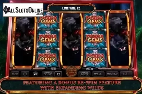 Screen 2. Jaguar Gems from Inspired Gaming
