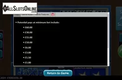 Paytable 1