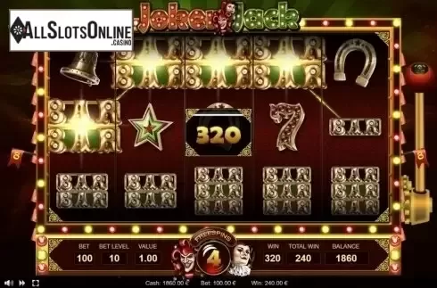 Bonus Game screen. Joker Jack from Thunderspin