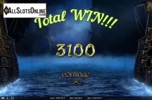 Big win screen. Jolly Roger (Thunderspin) from Thunderspin