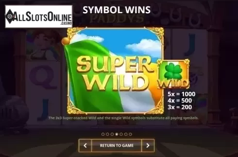 Paytable 3. Keeping Up with the Paddys from Cayetano Gaming