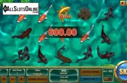 Win Screen. Koi Treasure from XIN Gaming