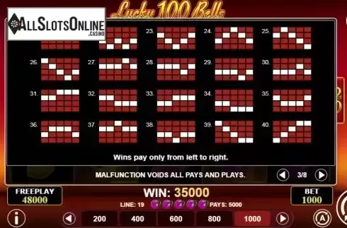 Paylines screen 2