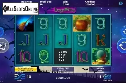 Reel Screen. Lucky Witch (DLV) from DLV