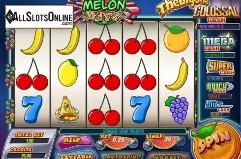 Game Workflow screen. Melon Madness from Bwin.Party