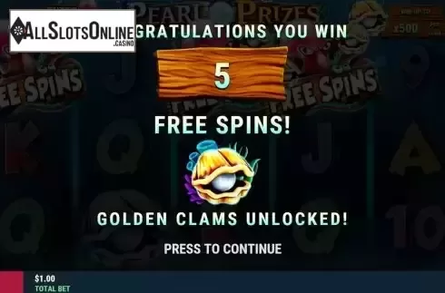Free Spins Win Screen 2