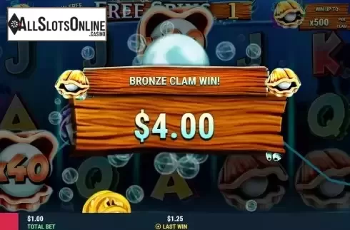 Bronze Pearl Win Screen