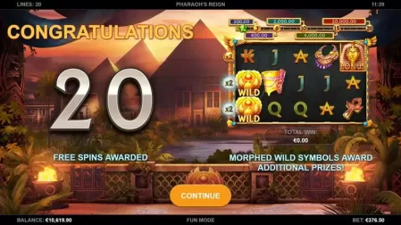 Pharaoh's Reign slot screenshot 4