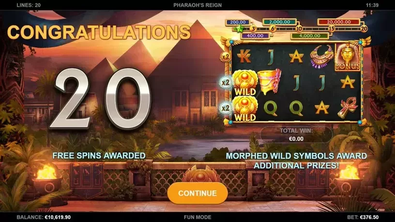 Pharaoh's Reign slot screenshot 4