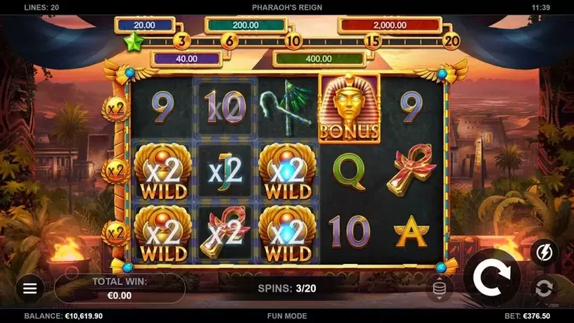 Pharaoh's Reign slot screenshot 5