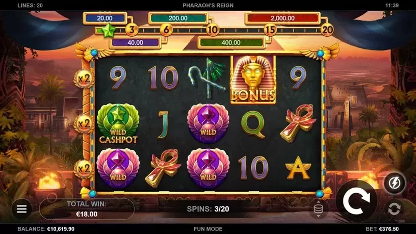 Pharaoh's Reign slot screenshot 6