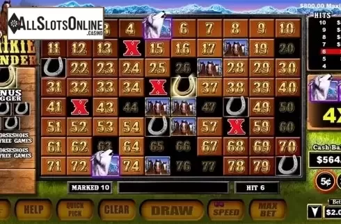 Game Screen 1. Prairie Thunder Keno from Aristocrat