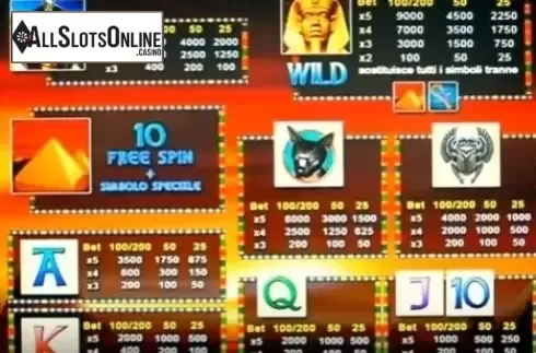 Paytable 1. Pyramid Quest (Magic Dreams) from Magic Dreams