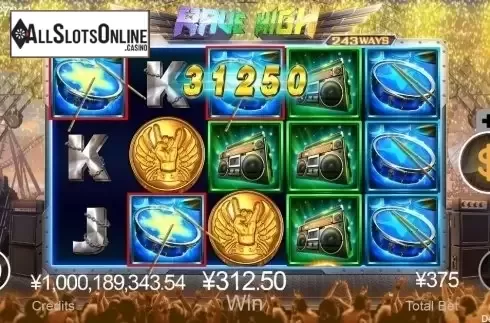Win Screen. Rave High from CQ9Gaming