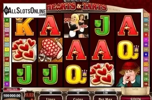 Screen5. Rhyming Reels - Hearts Tarts from Microgaming