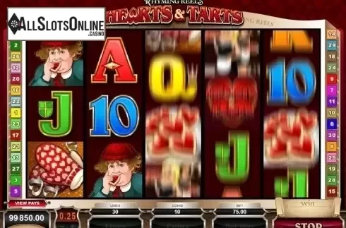 Screen6. Rhyming Reels - Hearts Tarts from Microgaming