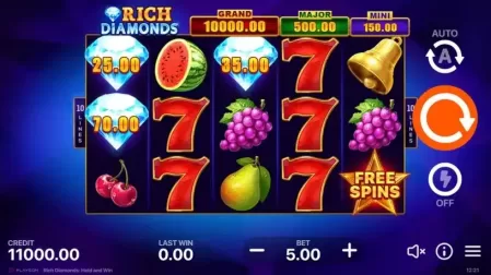 Rich Diamonds: Hold and Win slot screenshot 1