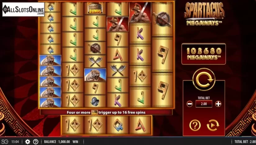 Reel Screen. Spartacus Megaways from WMS